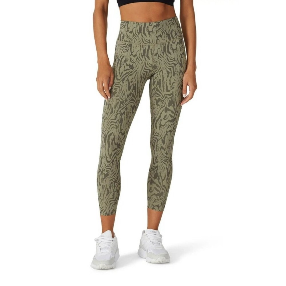 NWOT Varley Green Distorted Grain Luna Legging Size: Small
